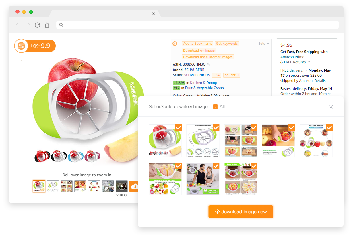 SellerSprite Free Batch Download Extension Image 2