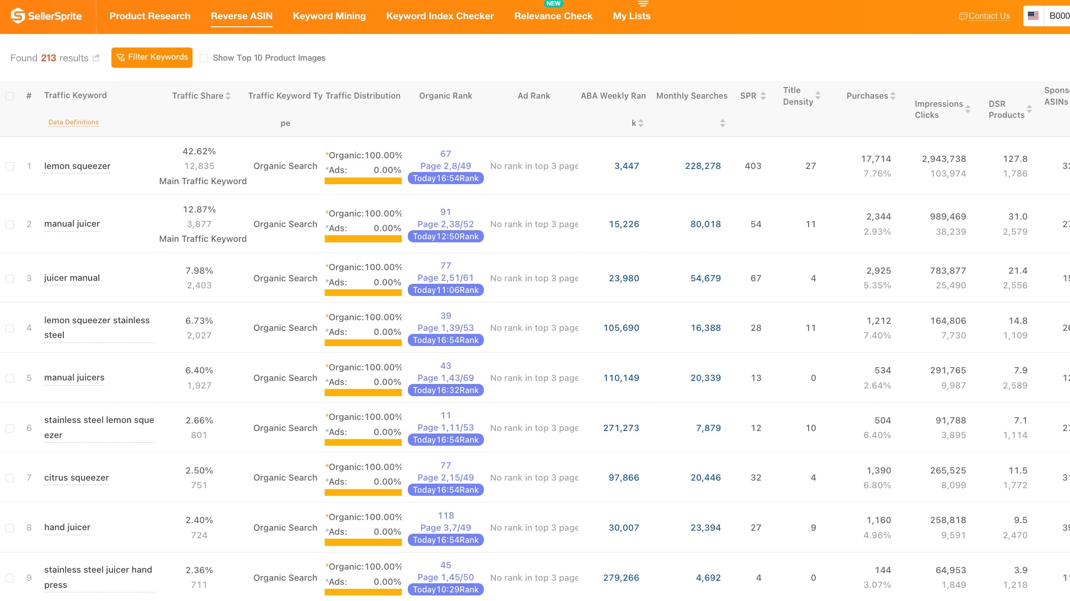 SellerSprite ASIN Reversing Check Tool Image 1