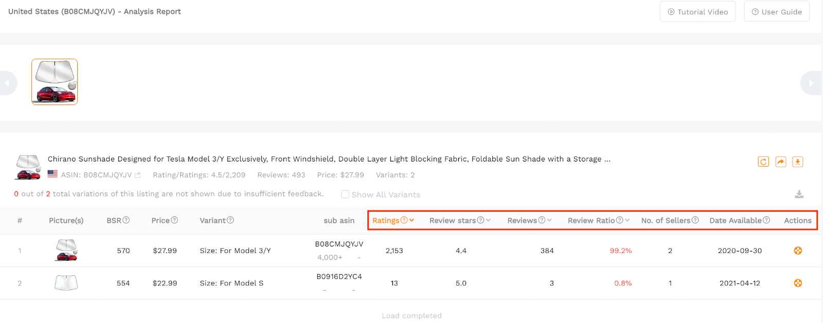 An example profile page on  showing a seller's reputation