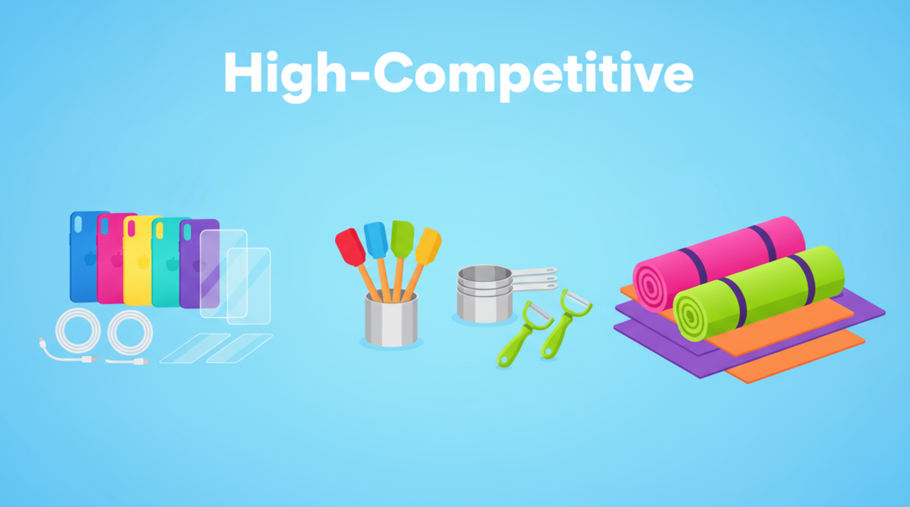 New sellers should avoid selling high-competitive products on Amazon.