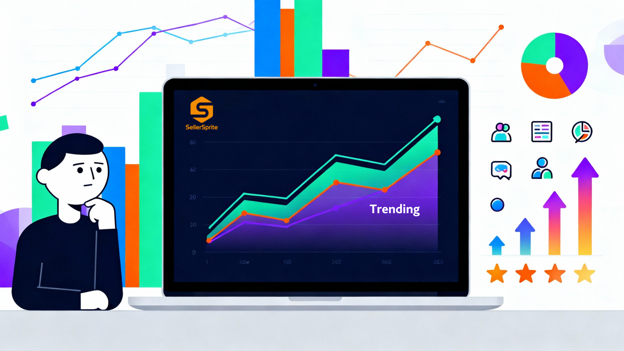 An image shows using SellerSprite for trend research on Amazon.