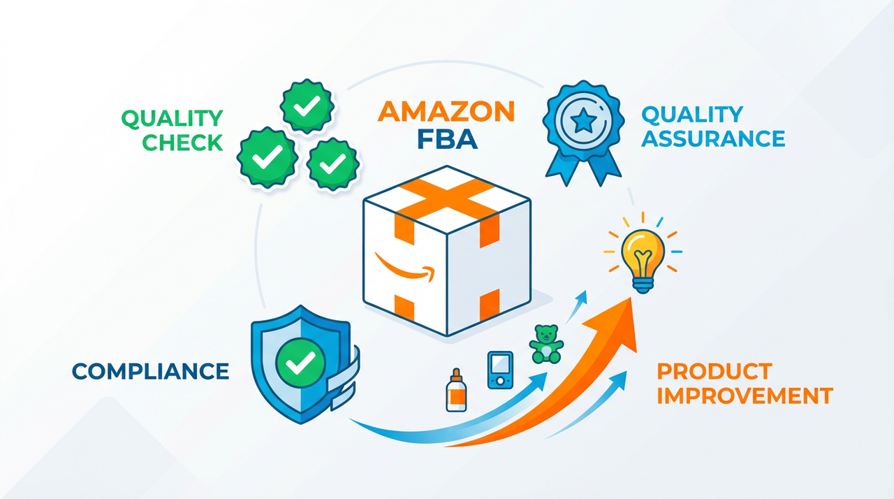 An image shows the process of doing a product compliance check to launching an improved product finally.
