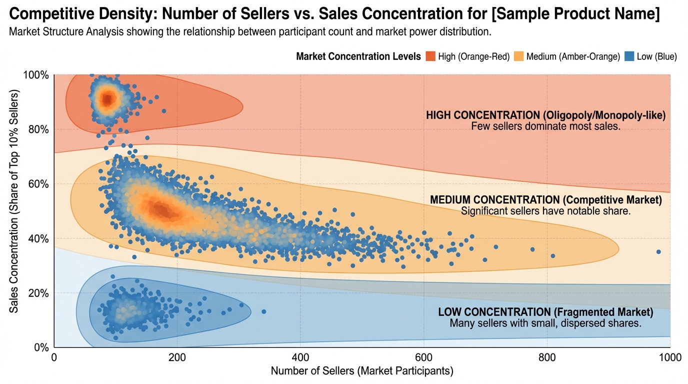 Amazon seller competition analysis heatmap