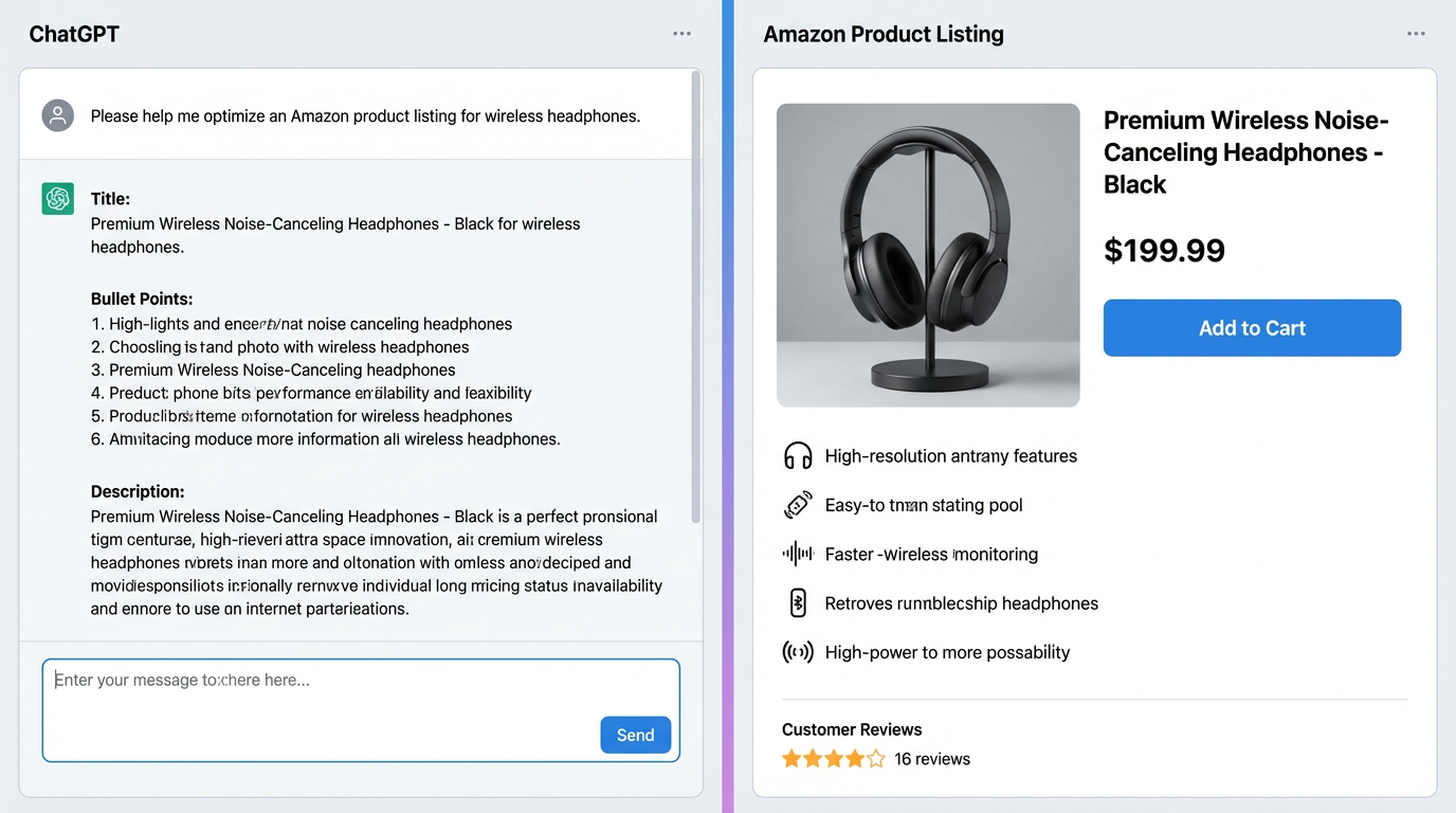 ChatGPT prompts generating Amazon listing content