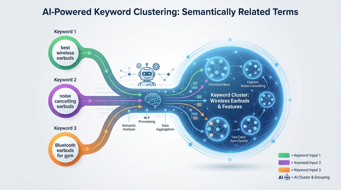AI keyword clustering for Amazon product listings