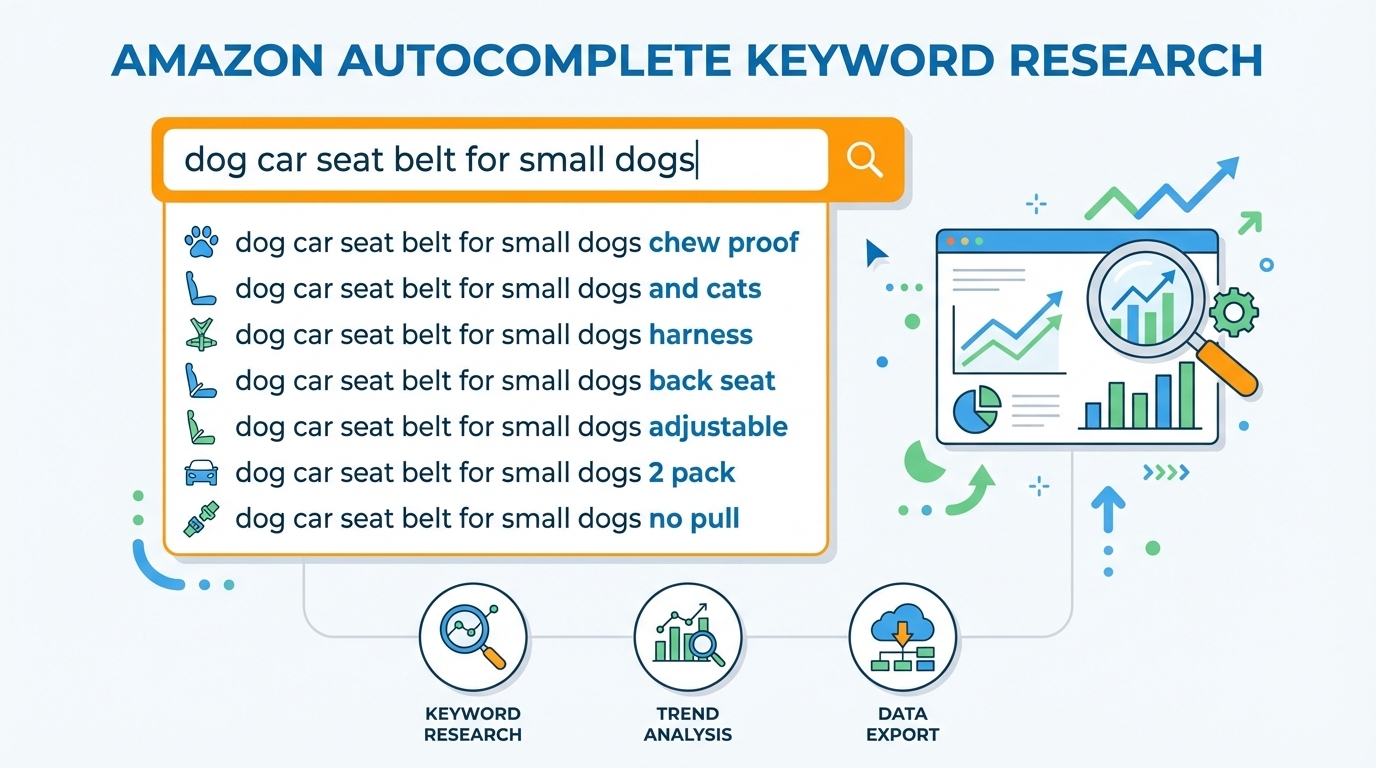 Autocomplete mining for niche keyword ideas on Amazon