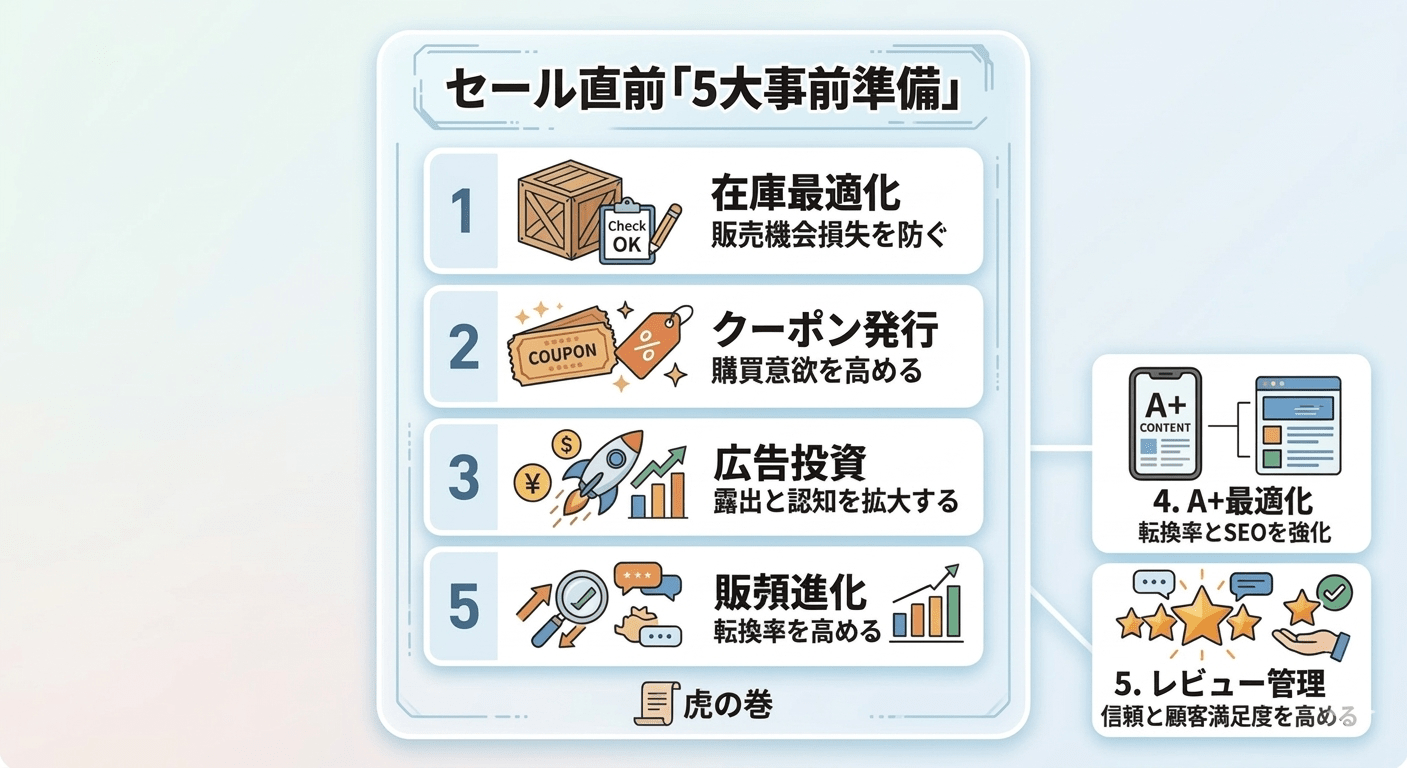 セール直前「5大事前準備」