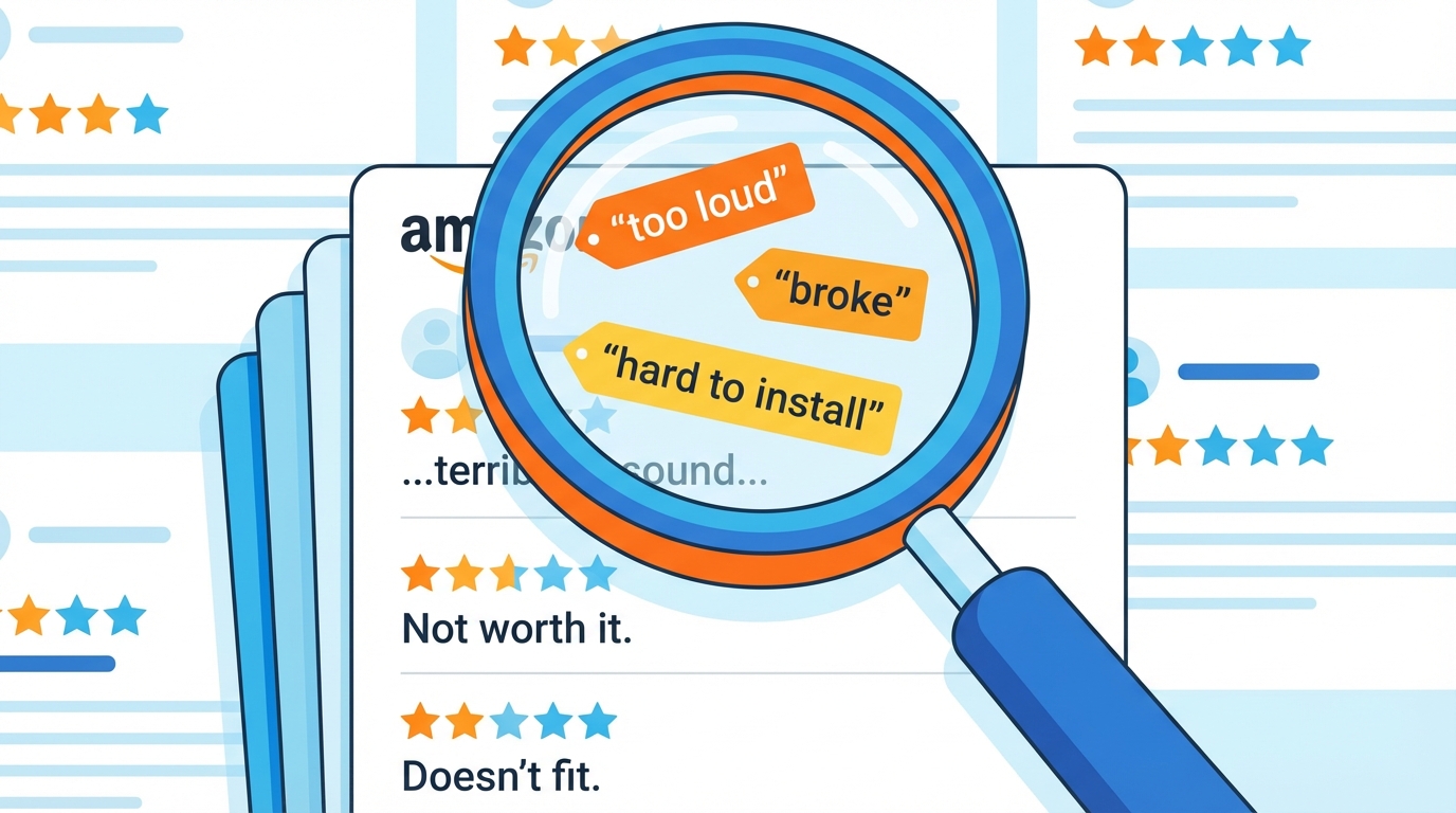 Analyze Amazon Reviews for Product Differentiation - identifying customer pain points