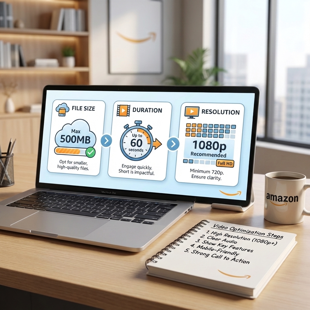 Amazon product video technical requirements infographic]