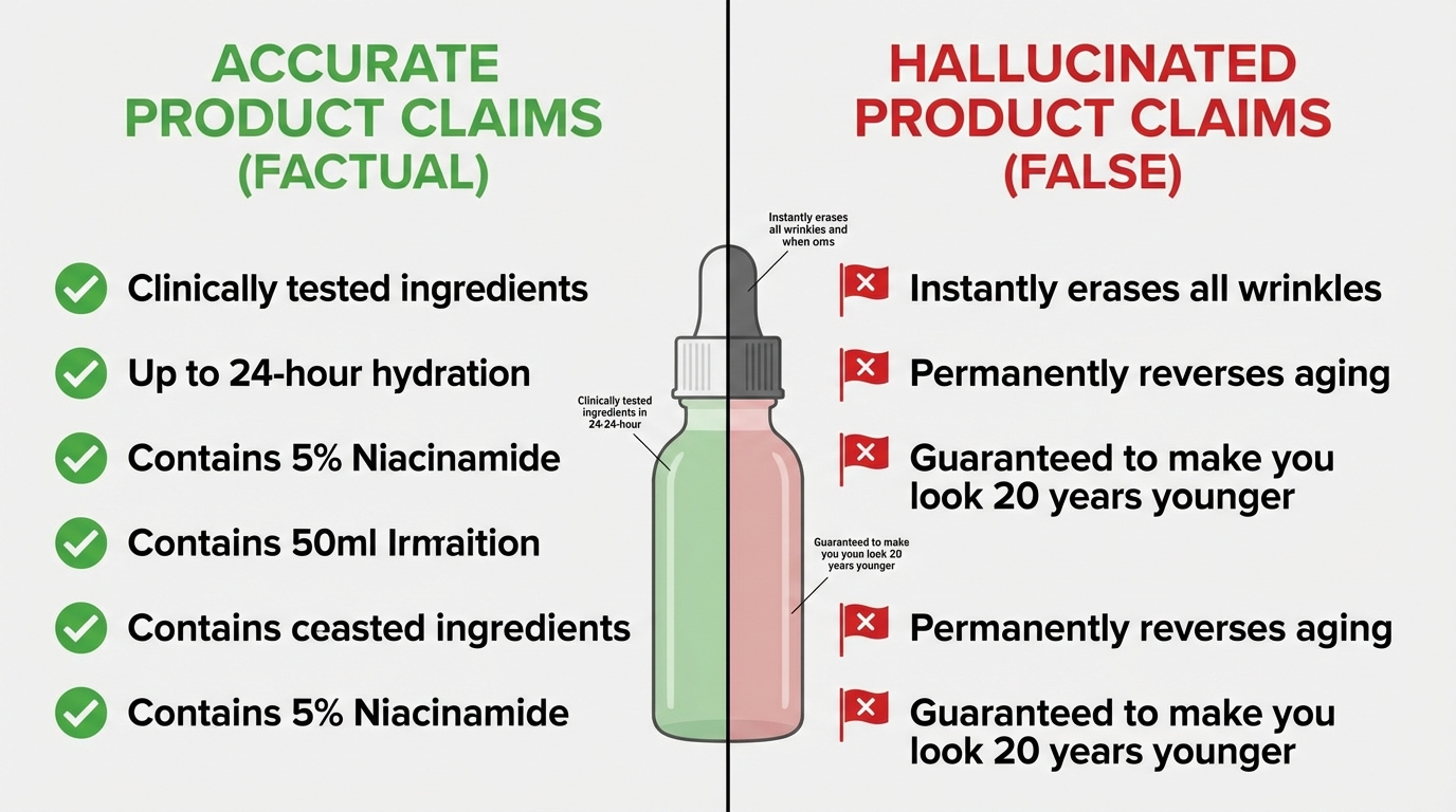 AI hallucination detection in Amazon product content