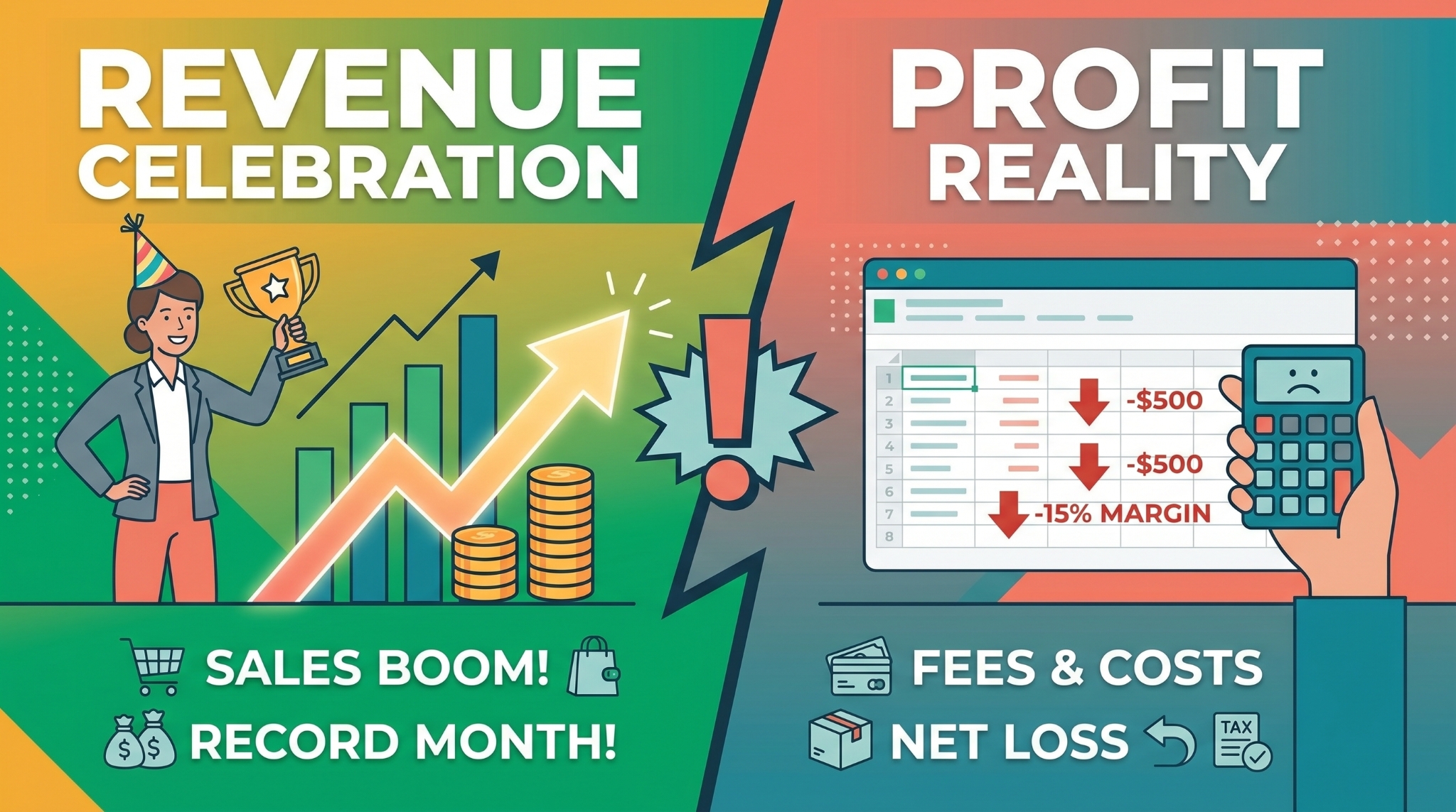 Revenue vs. profit reality check for Amazon FBA sellers