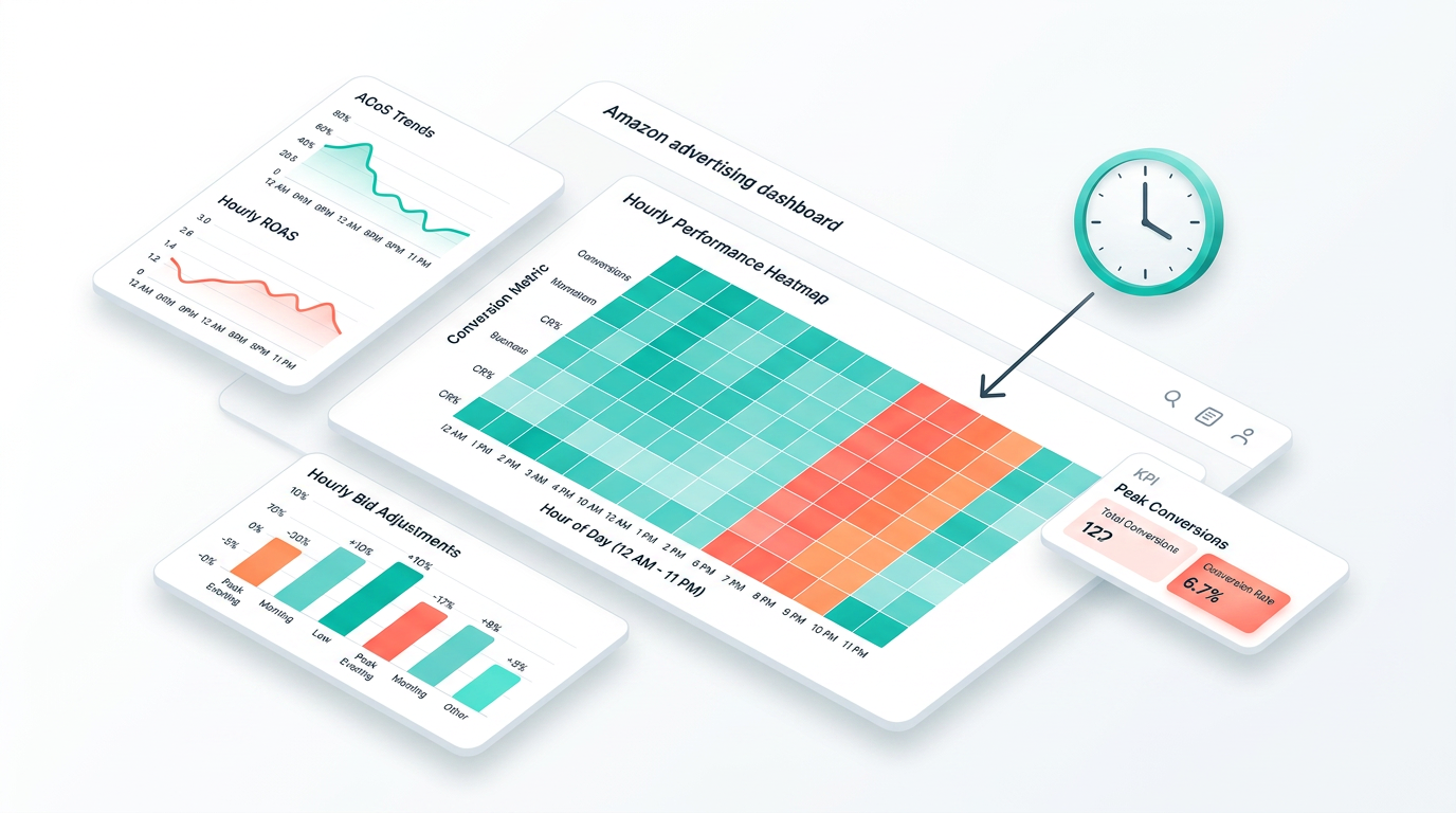 Amazon PPC Dayparting: Optimizing Ads by Time of Day data analysis