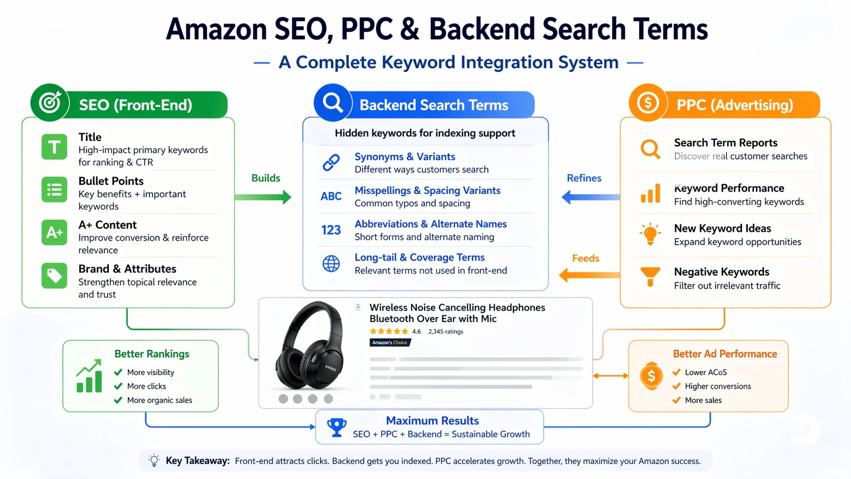 Amazon SEO and PPC integration with backend search terms