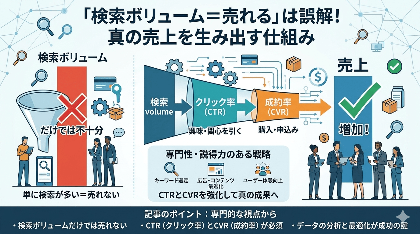 検索ボリュームが高い＝売れるは誤解
