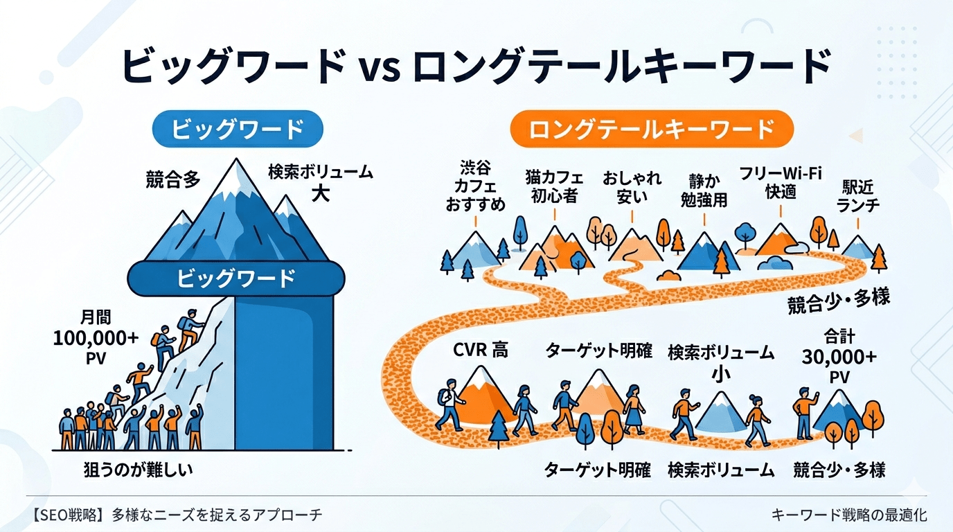 ビッグワード vs ロングテールキーワードの関係
