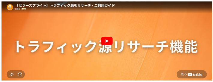 トラフィック源をリサーチご利用ガイドの参考画像
