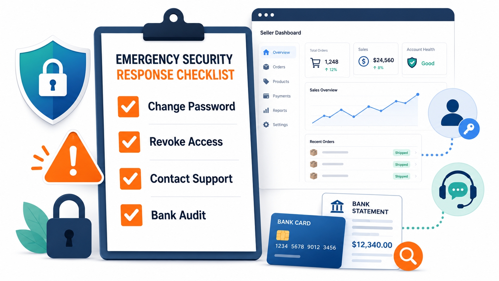 Emergency security checklist responding to unauthorized Amazon seller account access
