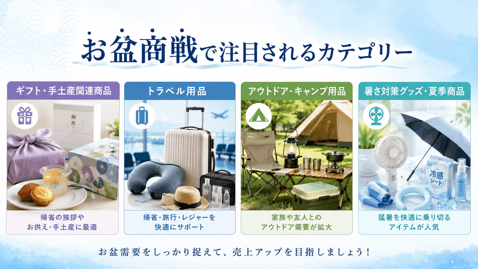 2026年お盆商戦で注目されるカテゴリー