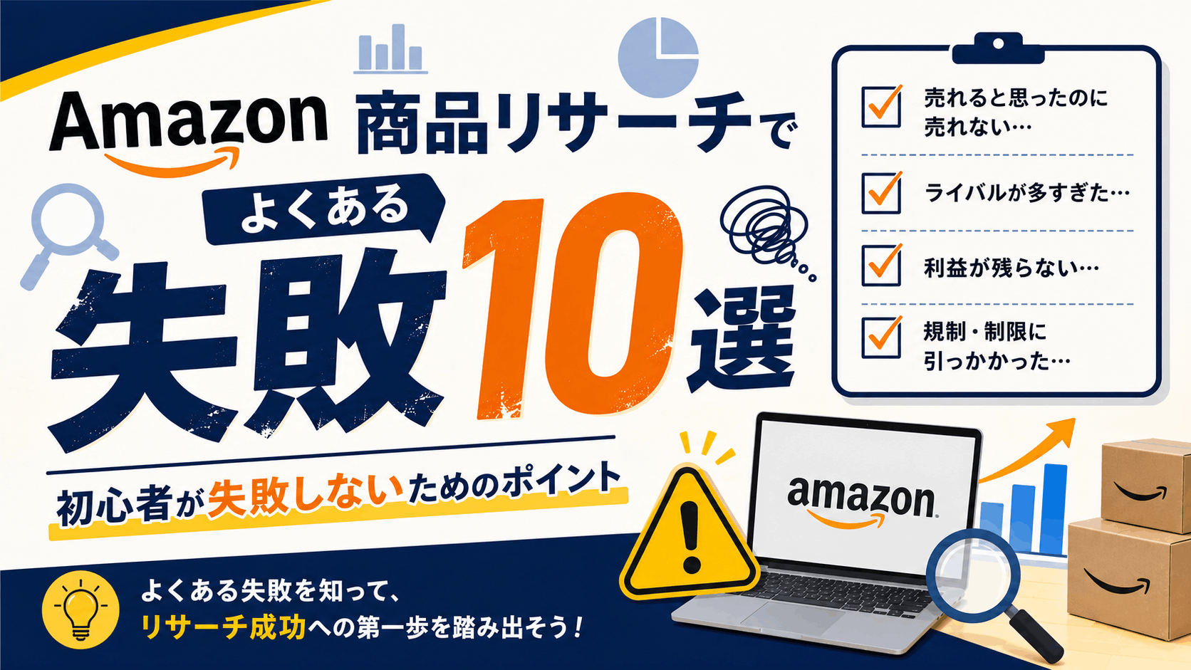 Amazon商品リサーチでよくある失敗10選｜初心者が失敗しないためのポイントを解説