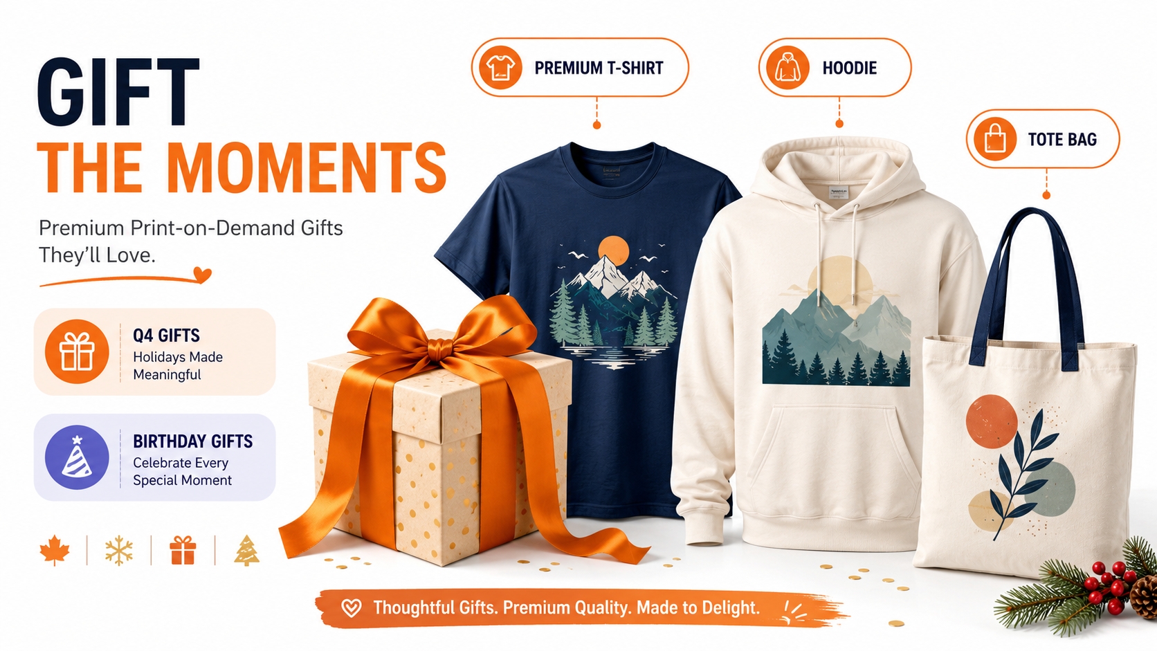 Amazon Merch giftable product types for Q4 and birthdays
