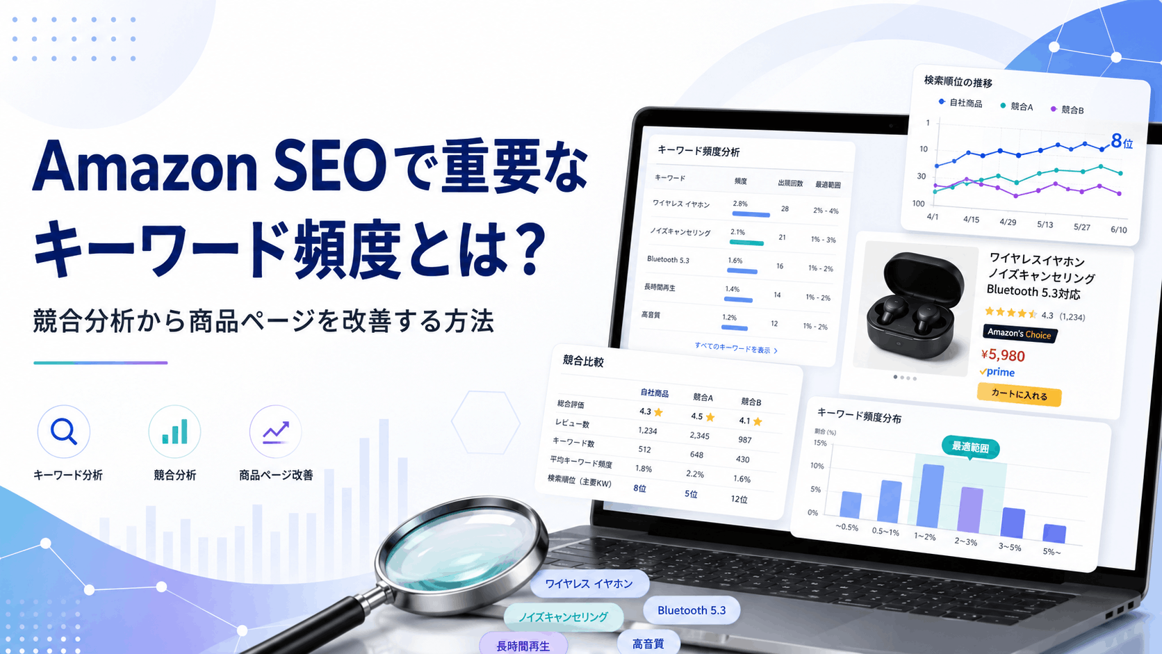 Amazon SEOで重要なキーワード頻度とは？競合分析から商品ページを改善する方法