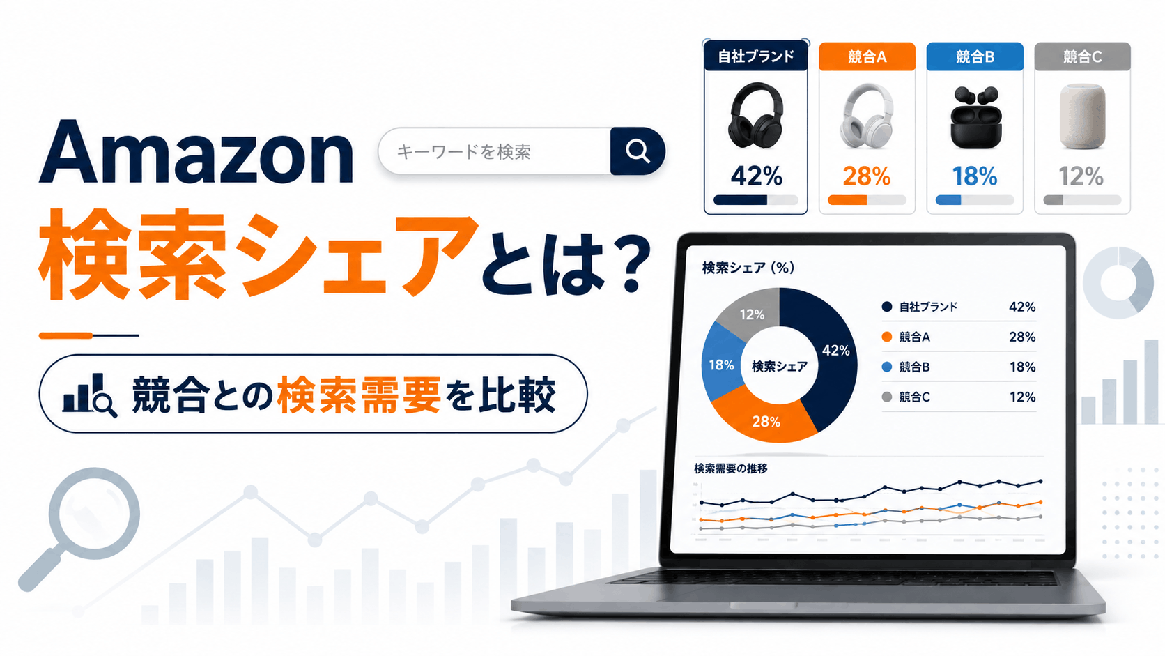 Amazon検索シェアとは？競合との検索需要を比較する方法