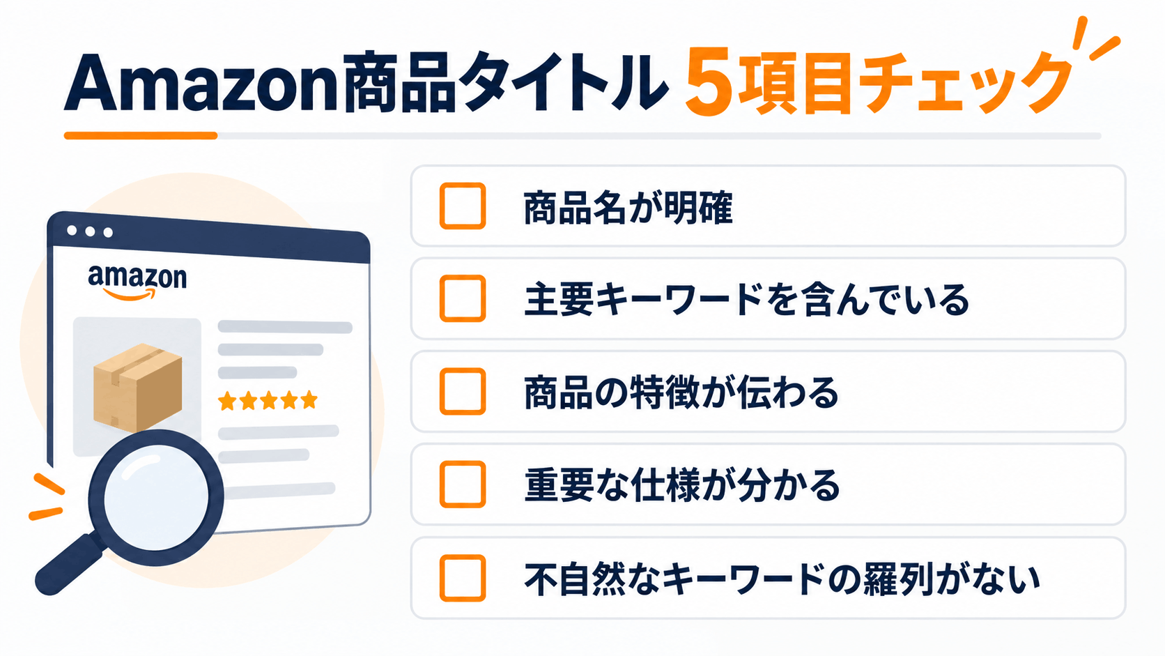 Amazon商品タイトルのSEOチェックリスト