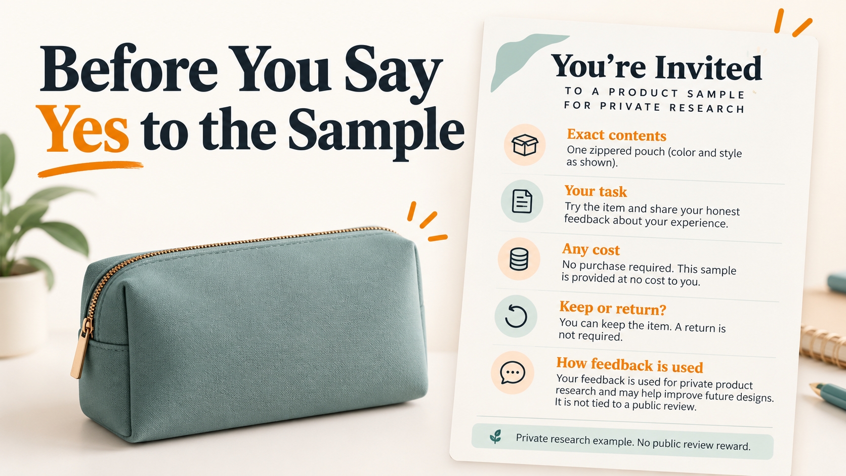 An illustrative sample invitation lists contents, participation tasks, cost, ownership, and privacy information before the recipient accepts.