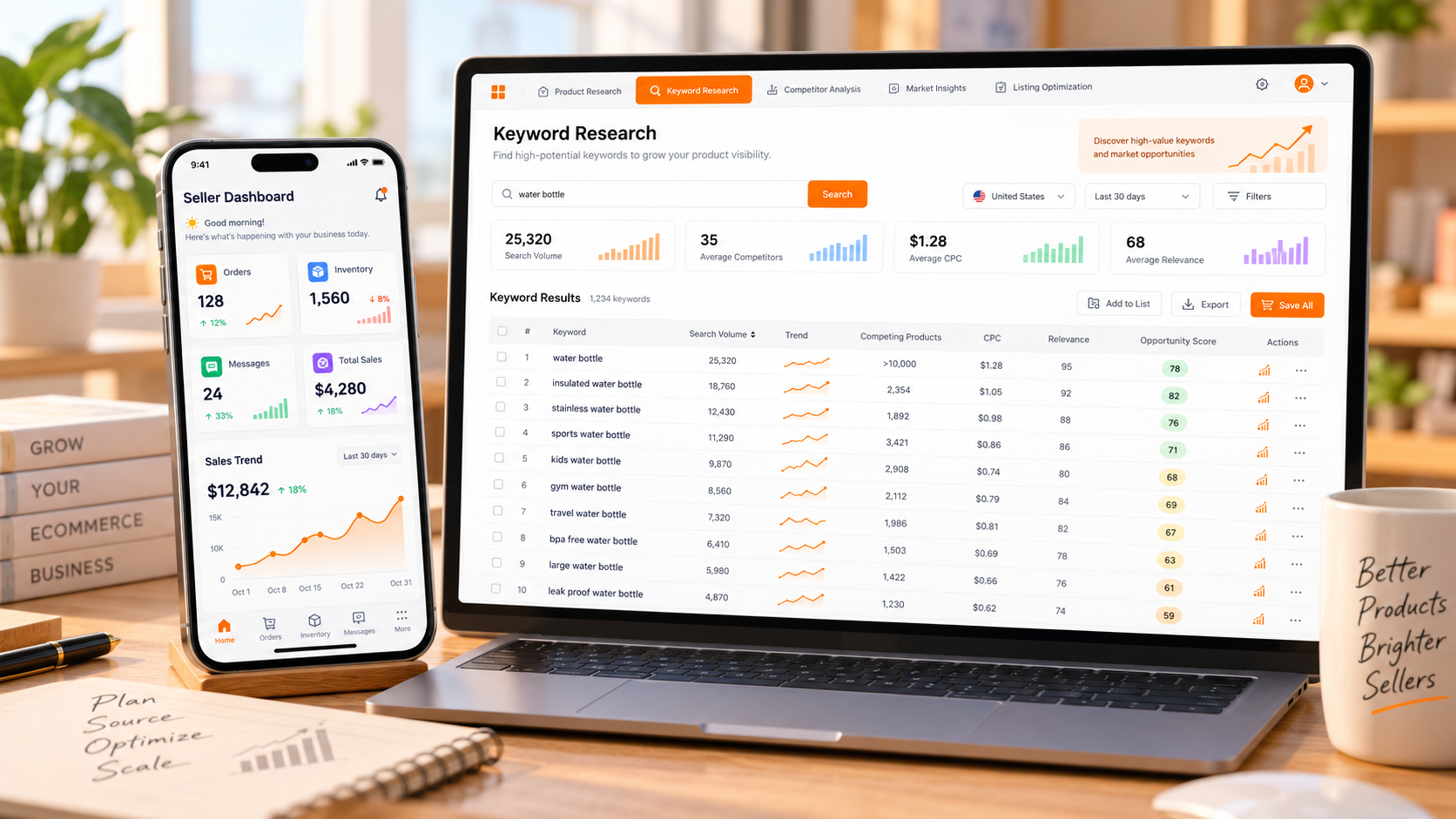 Amazon seller tools mobile and desktop workflow comparison